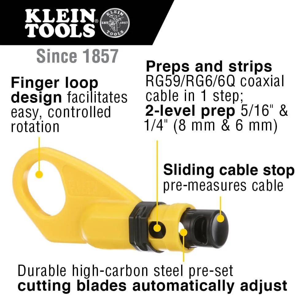 Klein Tools Coaxial Cable Installation Kit with Zipper Pouch, Model VDV026-211, photo 4 of 8