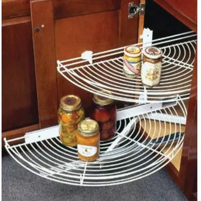 Knape & Vogt Lazy Susan Set, 18 to 40 in. Diameter, 1 to 10 Shelves, White or Frosted Nickel, photo 9 of 12