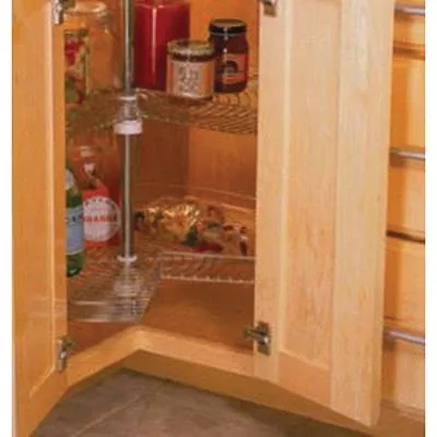 Knape & Vogt Lazy Susan Set, 18 to 40 in. Diameter, 1 to 10 Shelves, White or Frosted Nickel, photo 7 of 12