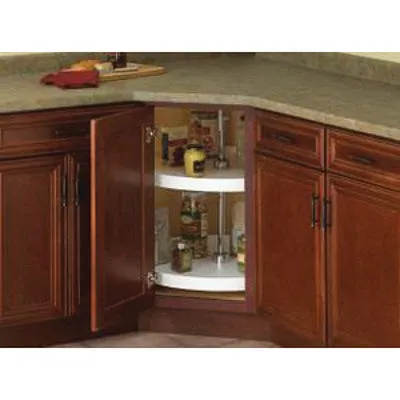 Knape & Vogt Lazy Susan Set, 18 to 40 in. Diameter, 1 to 10 Shelves, White or Frosted Nickel, photo 3 of 12