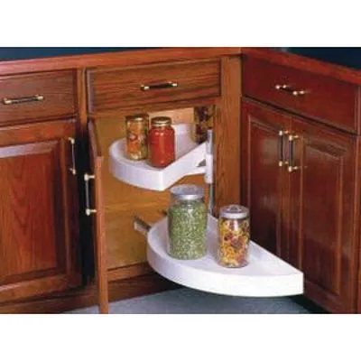 Knape & Vogt Lazy Susan Set, 18 to 40 in. Diameter, 1 to 10 Shelves, White or Frosted Nickel, photo 8 of 12