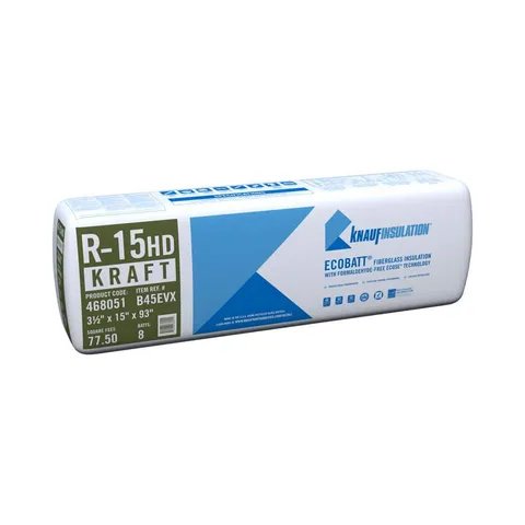 R-15 EcoBatt Kraft Faced Fiberglass Insulation Batt
