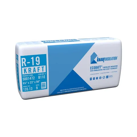 R-19 EcoBatt Kraft Faced Fiberglass Insulation Batt