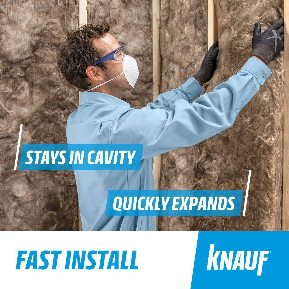 Knauf Insulation EcoBatt R-19 Unfaced Fiberglass Insulation Batts, 6.25 in x 15.25 in x 94 in, 99.55 sq ft, photo 5 of 8