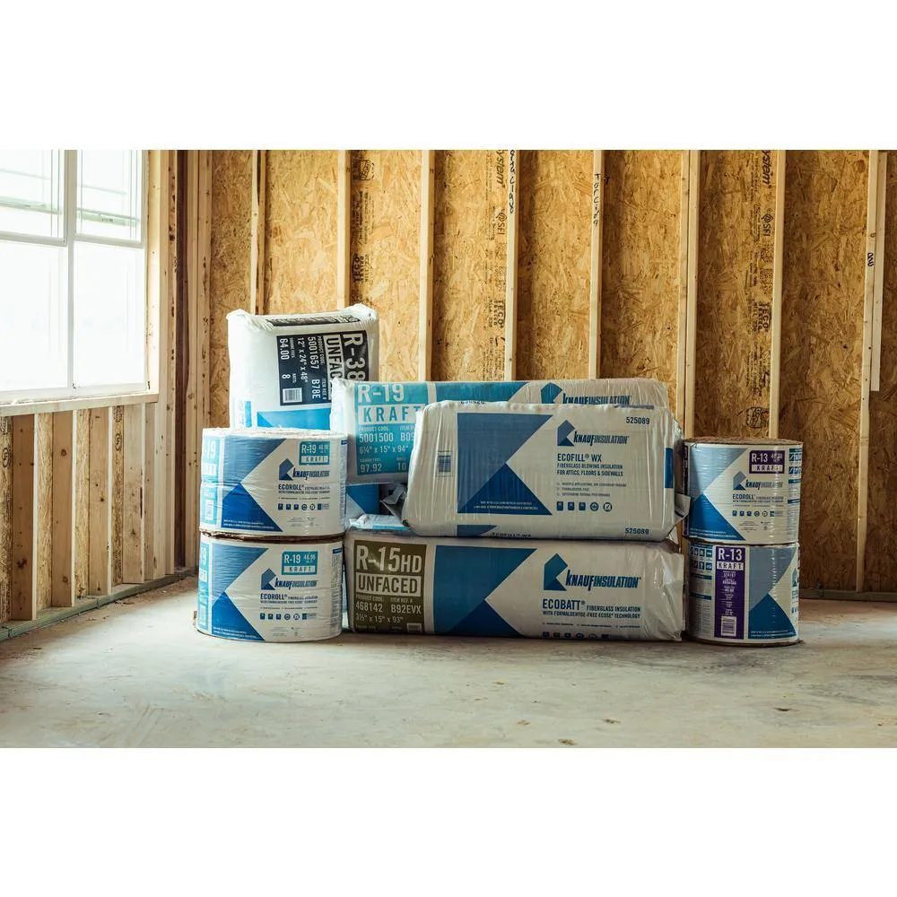 Knauf Insulation EcoBatt R-11 Unfaced Fiberglass Insulation Batts, 3.5 in. x 24 in. x 96 in., 256 sq. ft. (4 Bags), photo 6 of 8