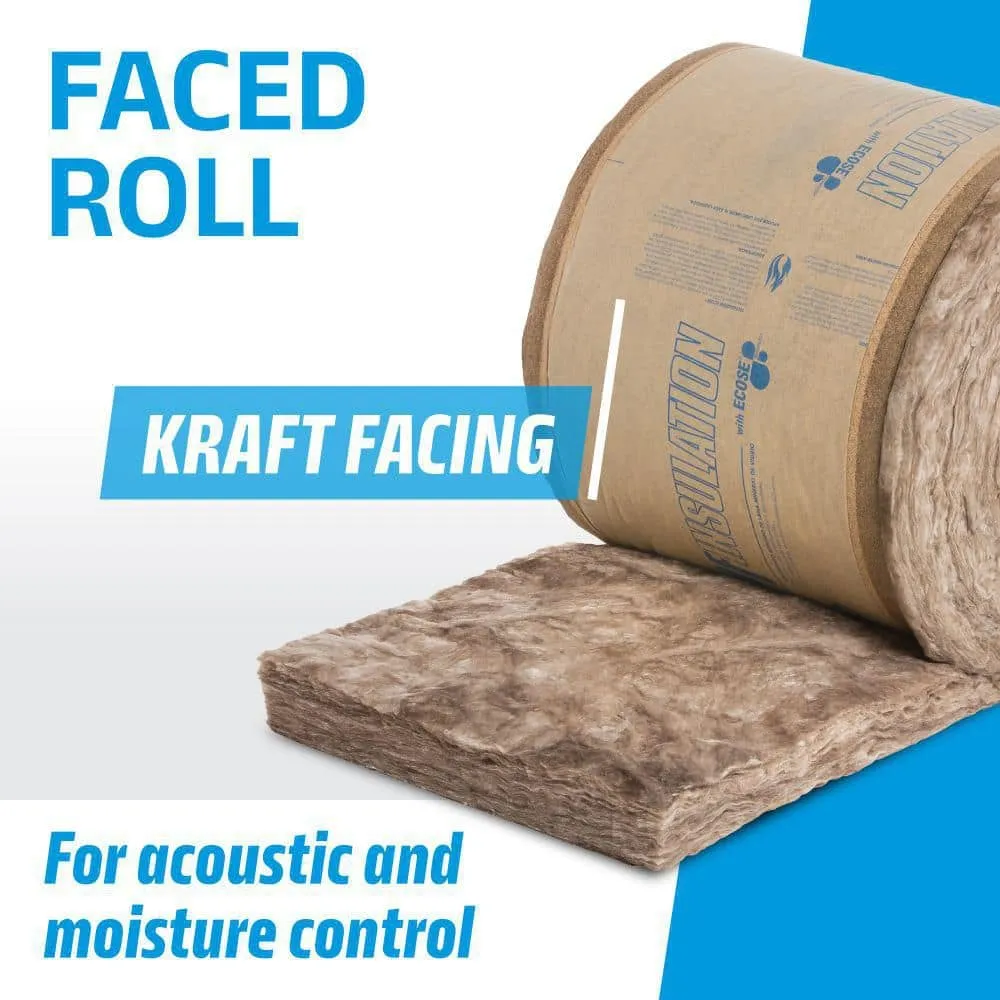 Knauf Insulation R-13 EcoRoll Foil-Faced Fiberglass Insulation Roll, 3-1/2 in. x 15 in. x 32 ft., 40 sq. ft. Coverage, photo 3 of 8
