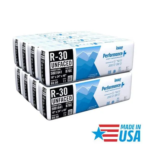 Knauf EcoBatt Pro Cut R-25 Unfaced Fiberglass Batt Insulation 24 × 48 in