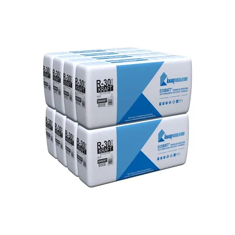 R-30 EcoBatt Kraft Faced Fiberglass Insulation Batts