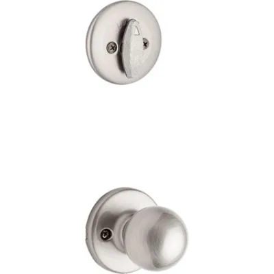 Kwikset SmartKey Dakota/Polo Satin Nickel Entry Handleset, ANSI/BHMA Grade 3, KW1, 1-3/4 in, photo 7 of 8