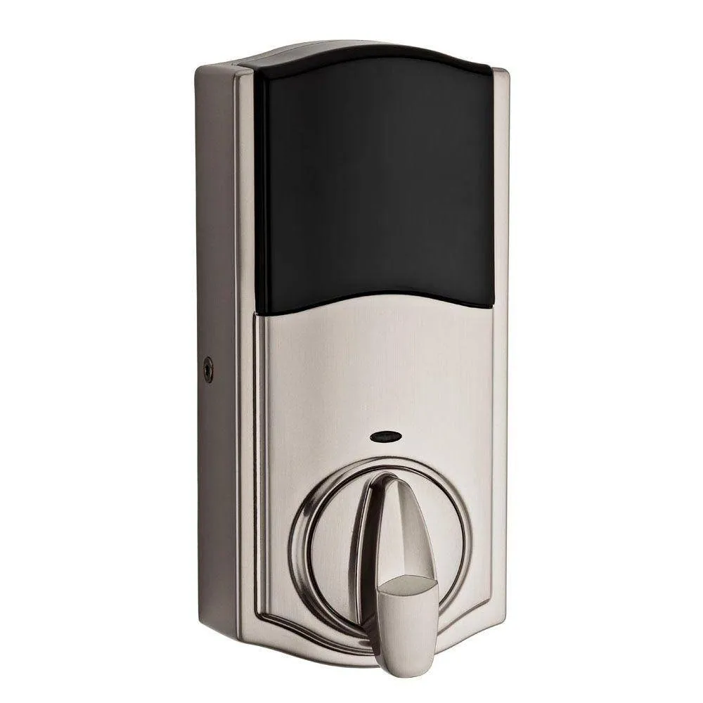 Kwikset SmartCode Satin Nickel Single Cylinder Electronic Deadbolt with SmartKey Security and Lido Hall/Closet Lever, photo 11 of 12