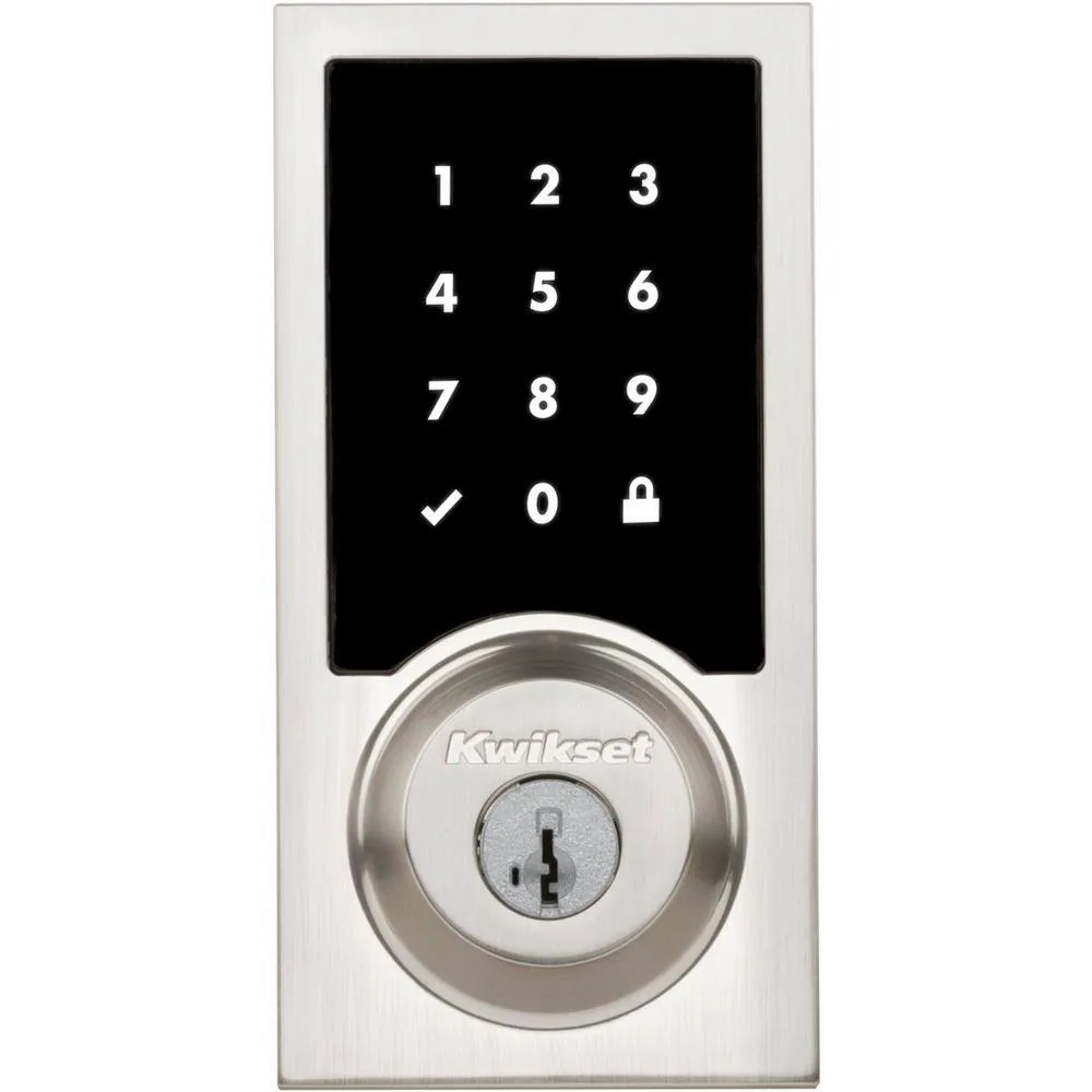 Kwikset Premis Contemporary Touchscreen Smart Lock – Matte Black, Single Cylinder Electronic Deadbolt with SmartKey Security, photo 4 of 5