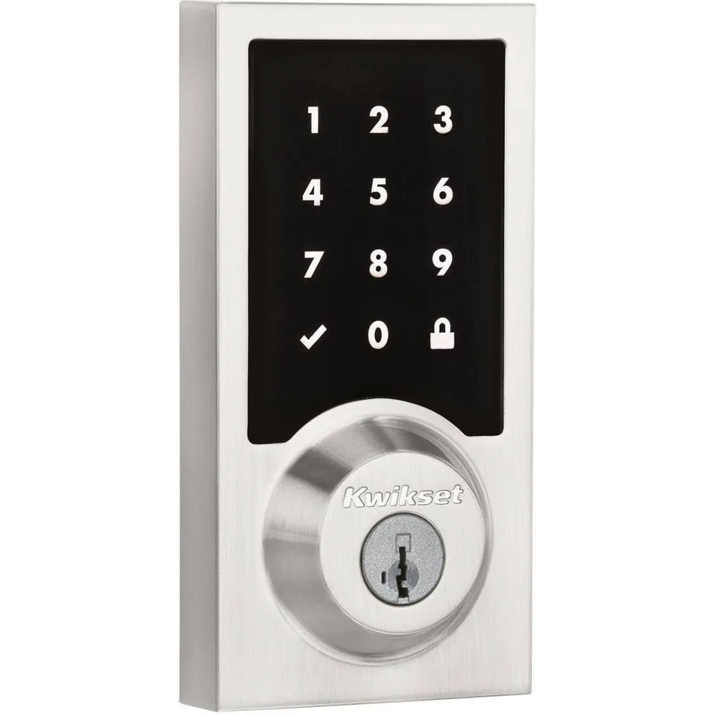 Kwikset Premis Contemporary Touchscreen Smart Lock – Matte Black, Single Cylinder Electronic Deadbolt with SmartKey Security, photo 2 of 5