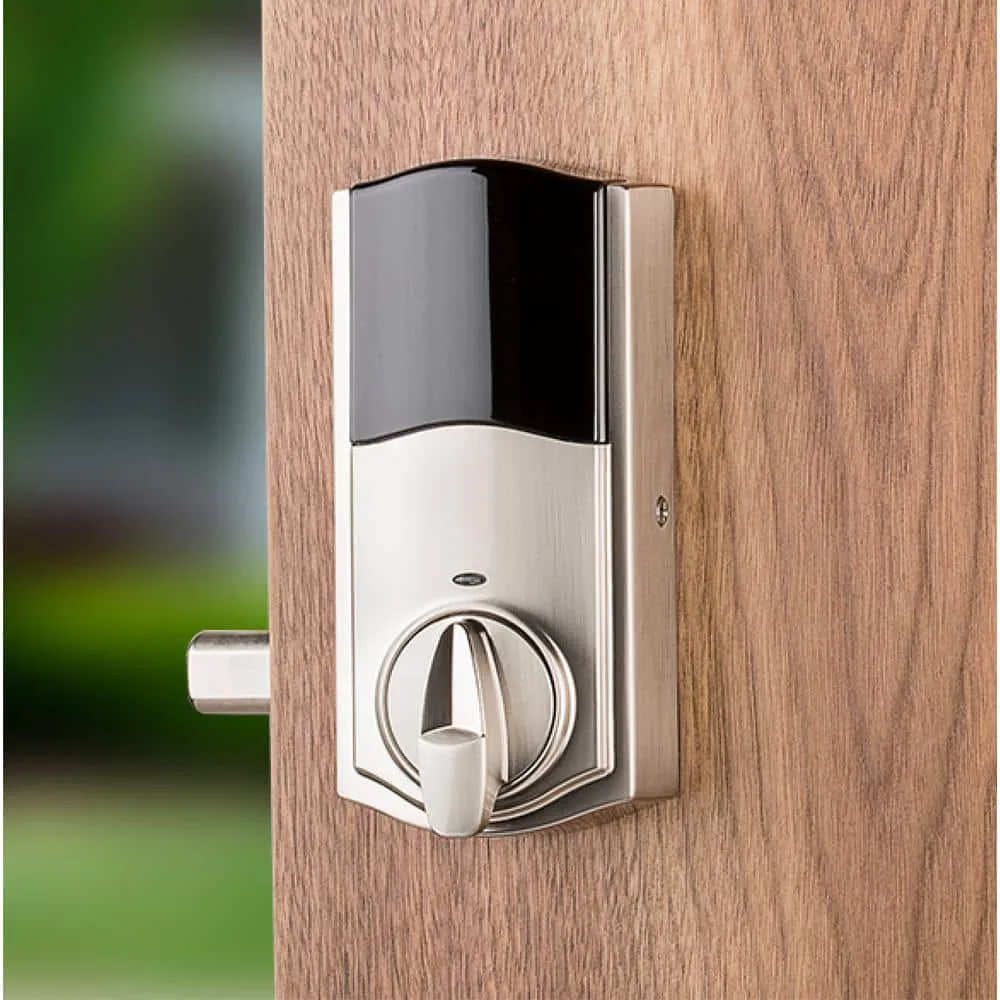 Kwikset Premis Touchscreen Smart Lock, Single Cylinder Electronic Deadbolt, Satin Nickel, with Avalon Handleset and Tustin Lever, photo 10 of 16