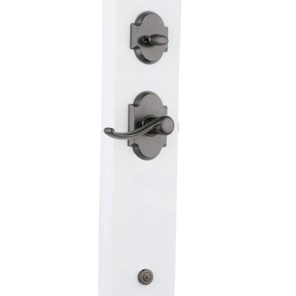Kwikset Austin Venetian Bronze Single Cylinder Door Handleset with Austin Entry Door Lever Featuring SmartKey Security, photo 4 of 7