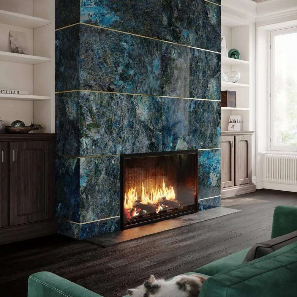 Ivy Hill Tile Jume Onyx Labrodorite Blue 24 in. x 48 in. Polished Porcelain Floor and Wall Tile (15.49 Sq. Ft./Case), photo 2 of 7