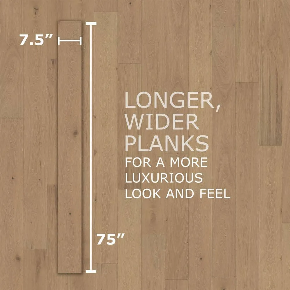 ASPEN FLOORING Lebanon White Oak 3/8 in. T x 7.5 in. W Tongue and Groove Wire Brushed Engineered Hardwood Flooring (39.06 sqft/case), photo 6 of 6