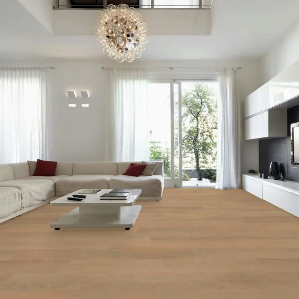ASPEN FLOORING Lebanon White Oak 3/8 in. T x 7.5 in. W Tongue and Groove Wire Brushed Engineered Hardwood Flooring (39.06 sqft/case), photo 2 of 6