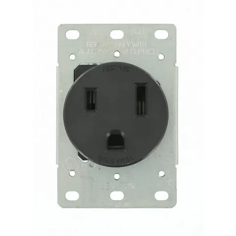 50A Flush-Mount Single Power Outlet (NEMA 6-50R)