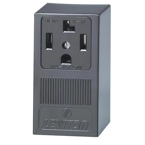 30A Surface-Mount Single Outlet (NEMA 14-30R)