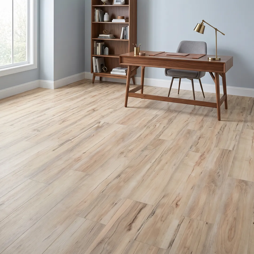 Lifeproof Arches Natural 12 MIL x 7 in. x 48 in. Waterproof Click Lock Luxury Vinyl Plank Flooring (19.02 sq. ft./case), in a room, photo 2 of 2