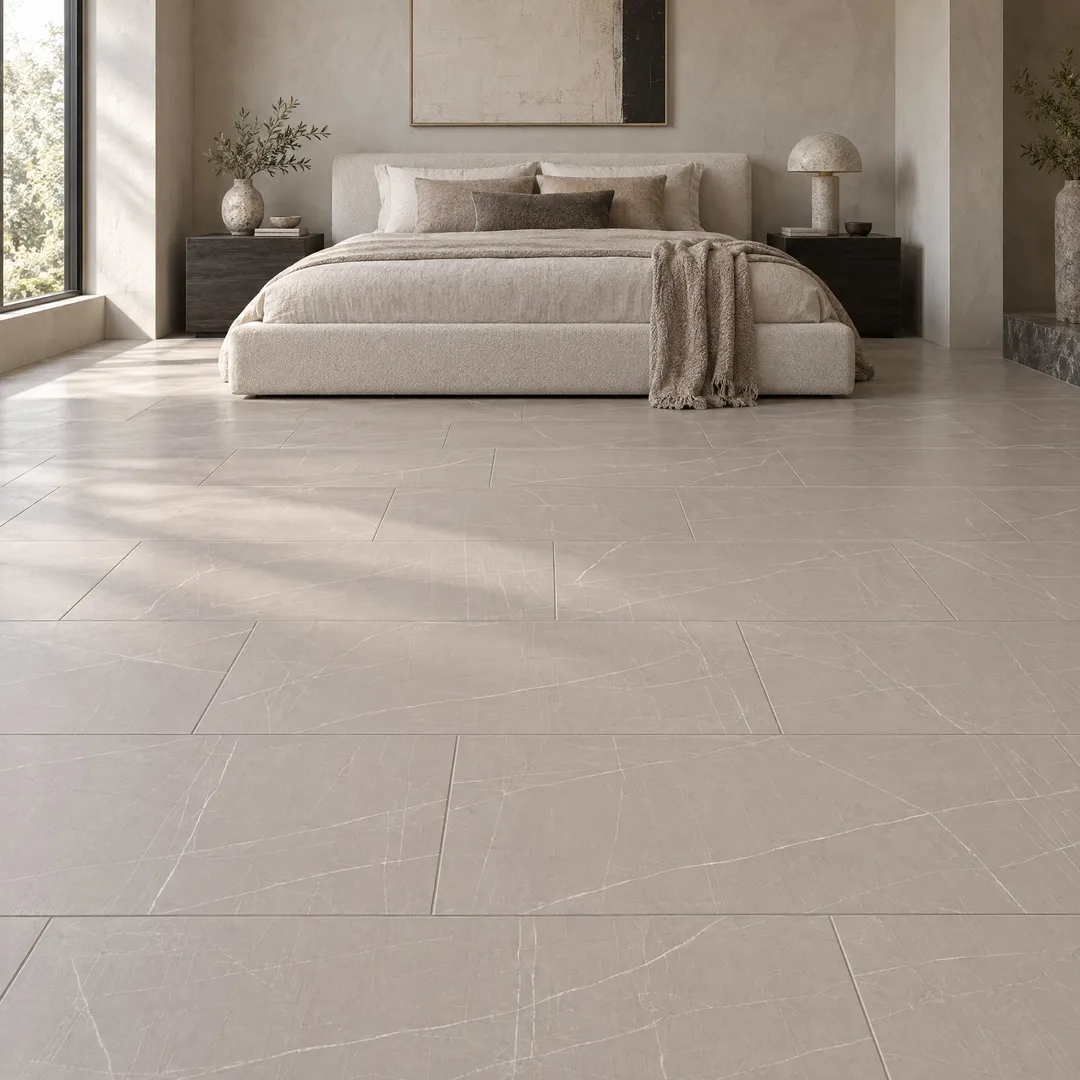 Lifeproof Avondale Manor Marble 22 MIL x 11.9 in. W x 23.8 in. L Click Lock Waterproof Vinyl Tile Flooring (17.7 sq. ft./case), in a room, photo 2 of 2
