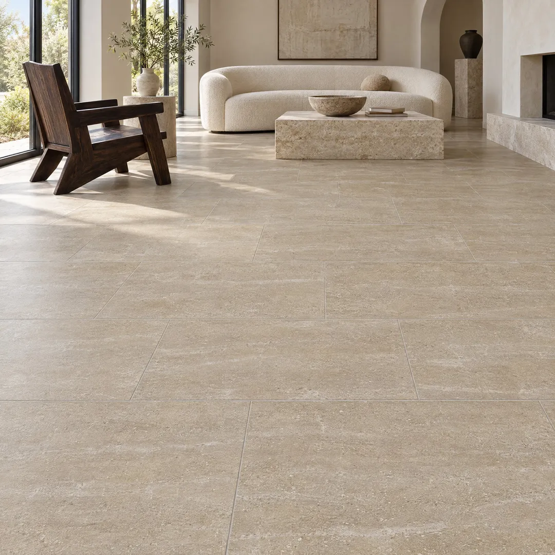Lifeproof vinyl flooring, Buttermilk Beige, in a room, photo 8 of 10