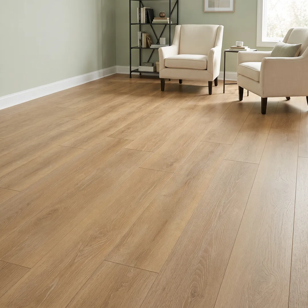Lifeproof vinyl flooring, Dusk Cherry, in a room, photo 2 of 13