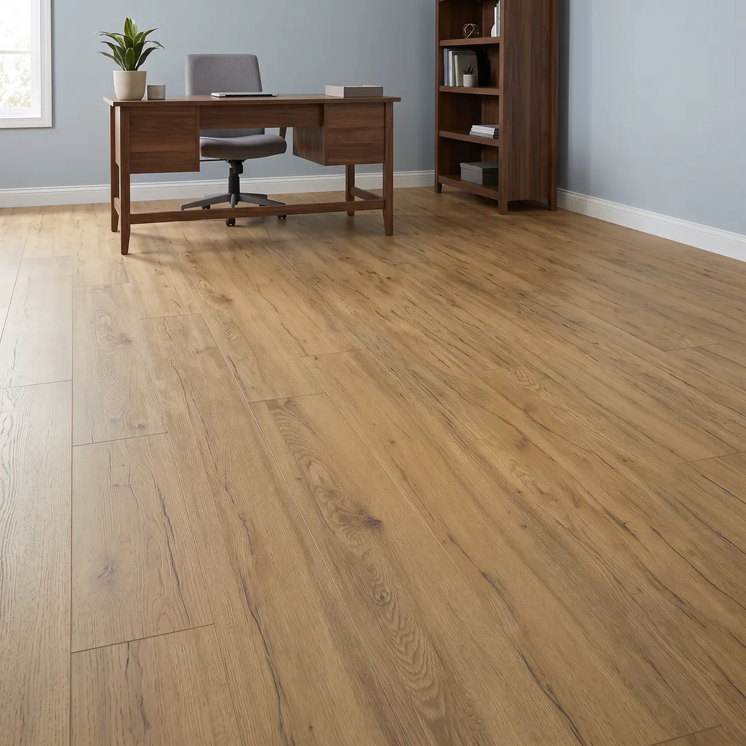 Lifeproof vinyl flooring, Essential Oak, in a room, photo 2 of 5
