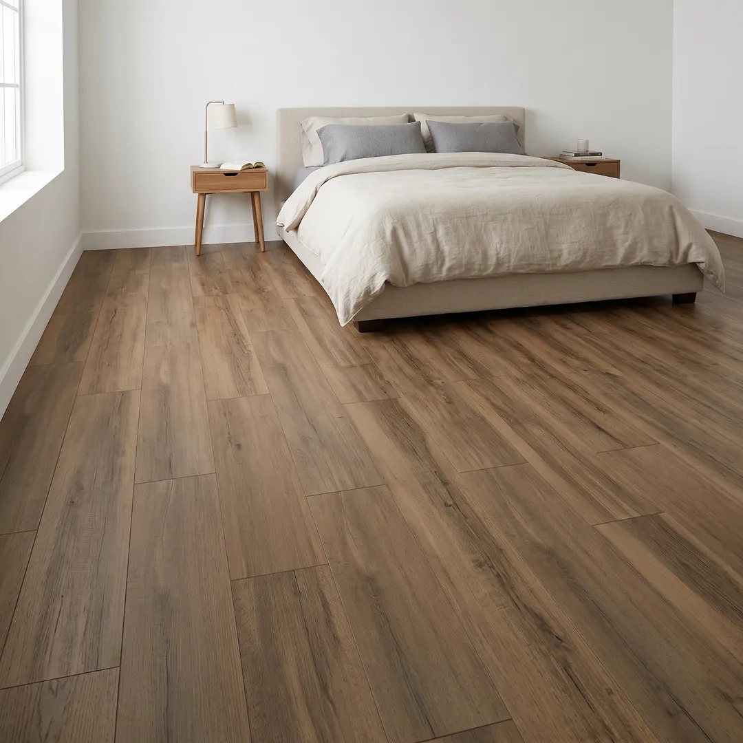 Lifeproof vinyl flooring, Frogtown Valley Walnut, in a room, photo 2 of 13