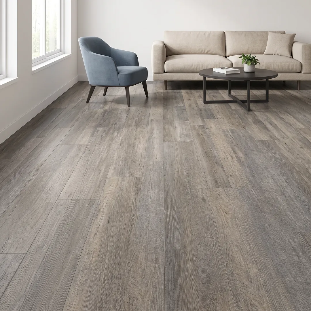 Lifeproof vinyl flooring, Frosted Oak, in a room, photo 2 of 11