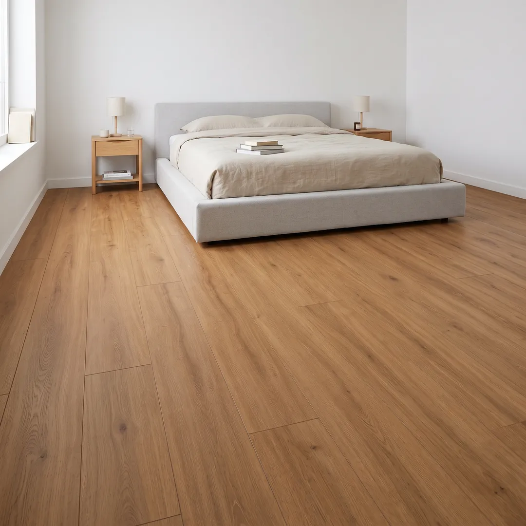 Lifeproof River Oaks 14 mm T x 8 in.. W Waterproof Laminate Wood Flooring(13.28 sq. ft./case), in a room, photo 2 of 2