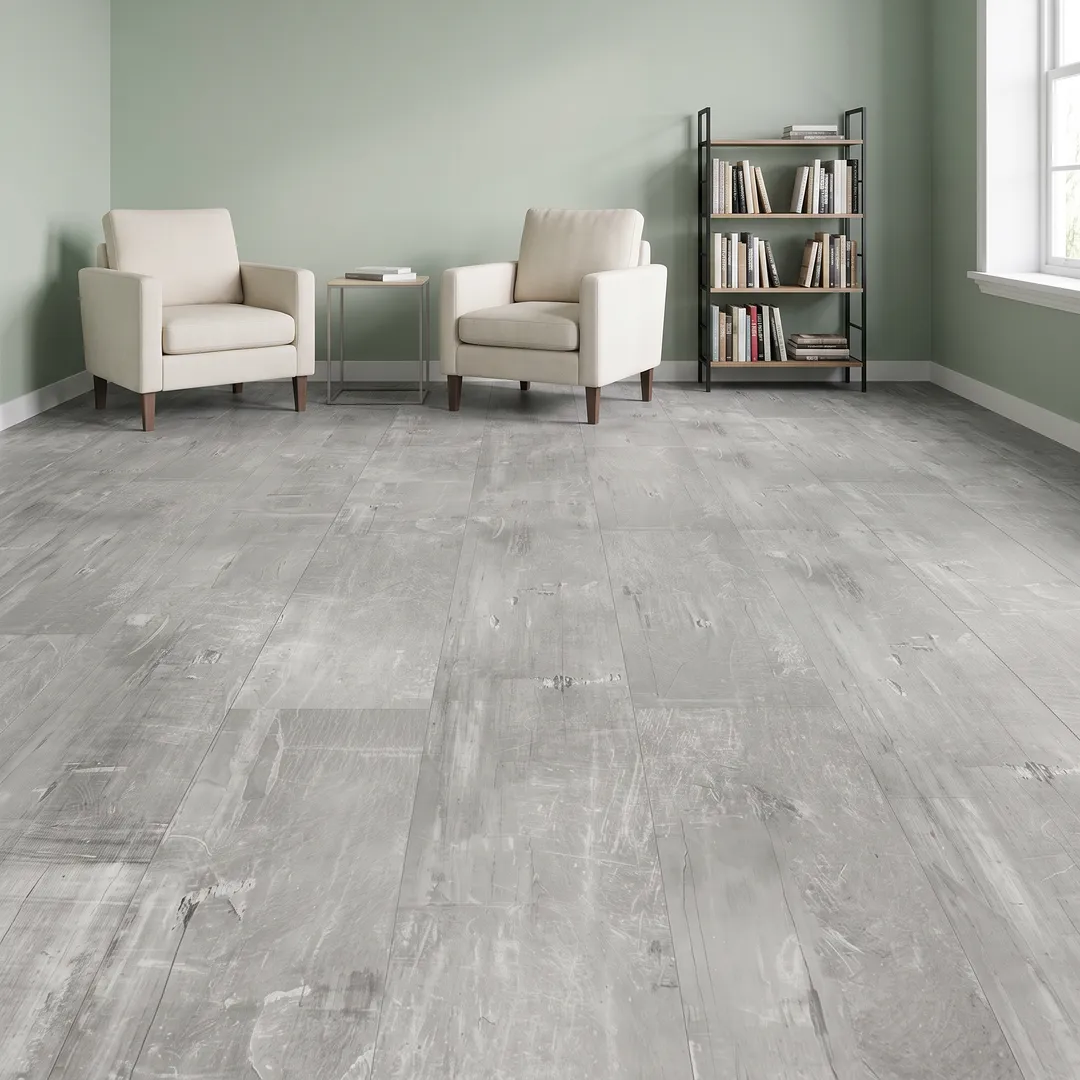 Lifeproof Easy Oak 8.7 in. W x 47.6 in. L Luxury Vinyl Plank Flooring (20.06 sq. ft. / case), in a room, photo 2 of 16