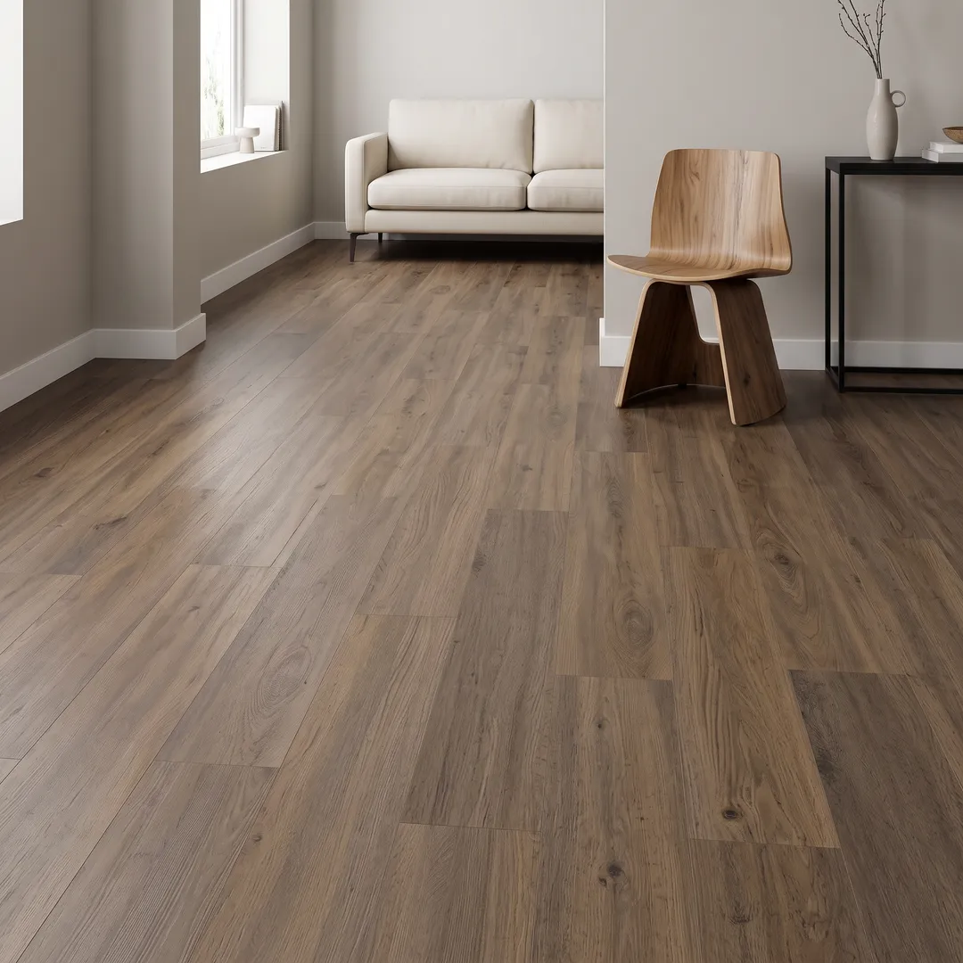 Lifeproof Shadow Hickory 22 MIL x 7.1 in. W x 48 in. L Waterproof Click Lock Luxury Vinyl Plank Flooring (524.4 sq. ft./Pallet), in a room, photo 2 of 2