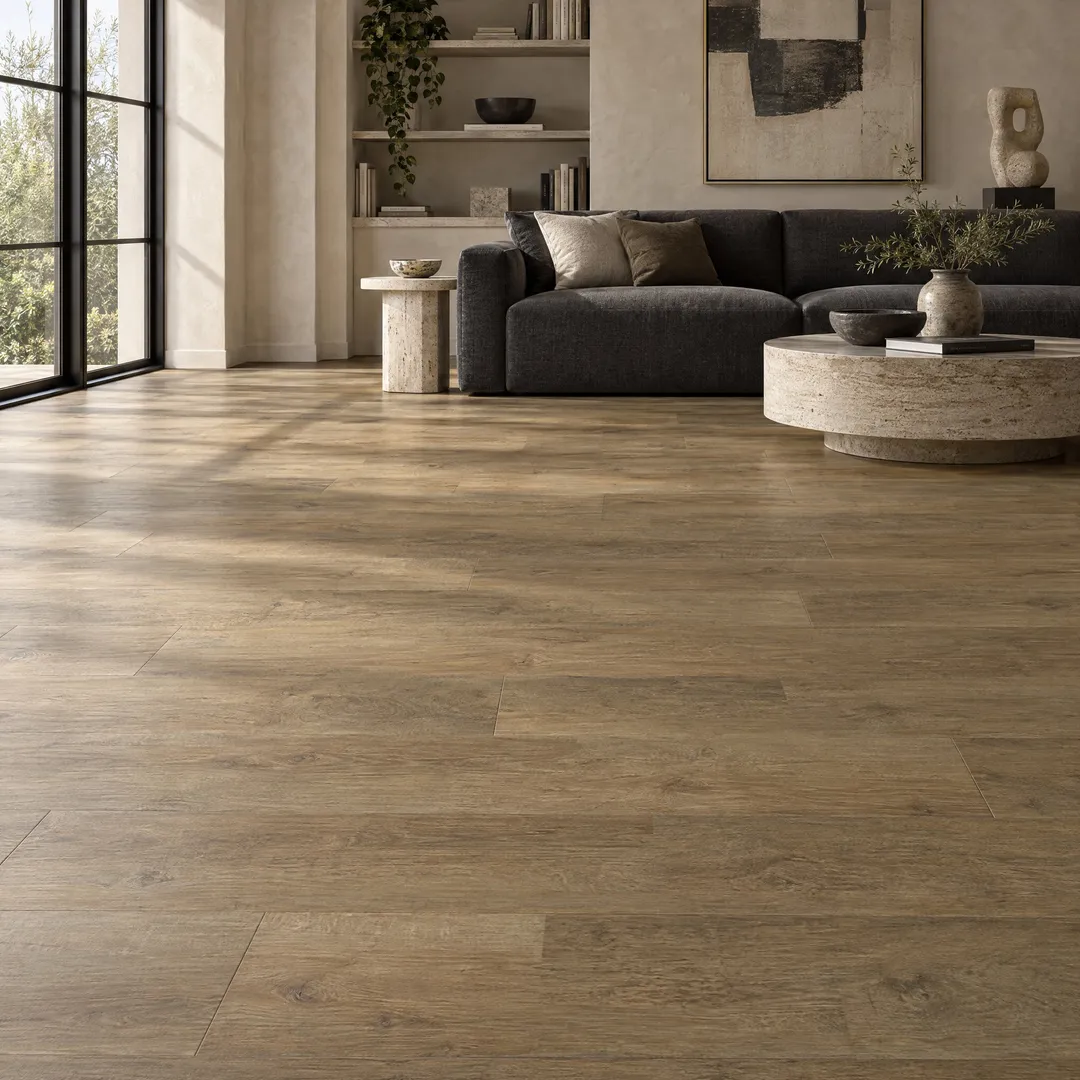 Lifeproof Sleeman Creek Oak 22 MIL x 7.1 in. W x 48 in. L Click Lock Waterproof Luxury Vinyl Plank Flooring (18.7 sqft/Case), in a room, photo 2 of 2