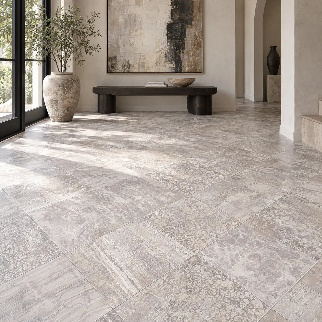 Lifeproof Diagonal Slate Residential/Light Commercial Vinyl Sheet, Sold by 12 ft. Wide x Custom Length, in a room, photo 4 of 8