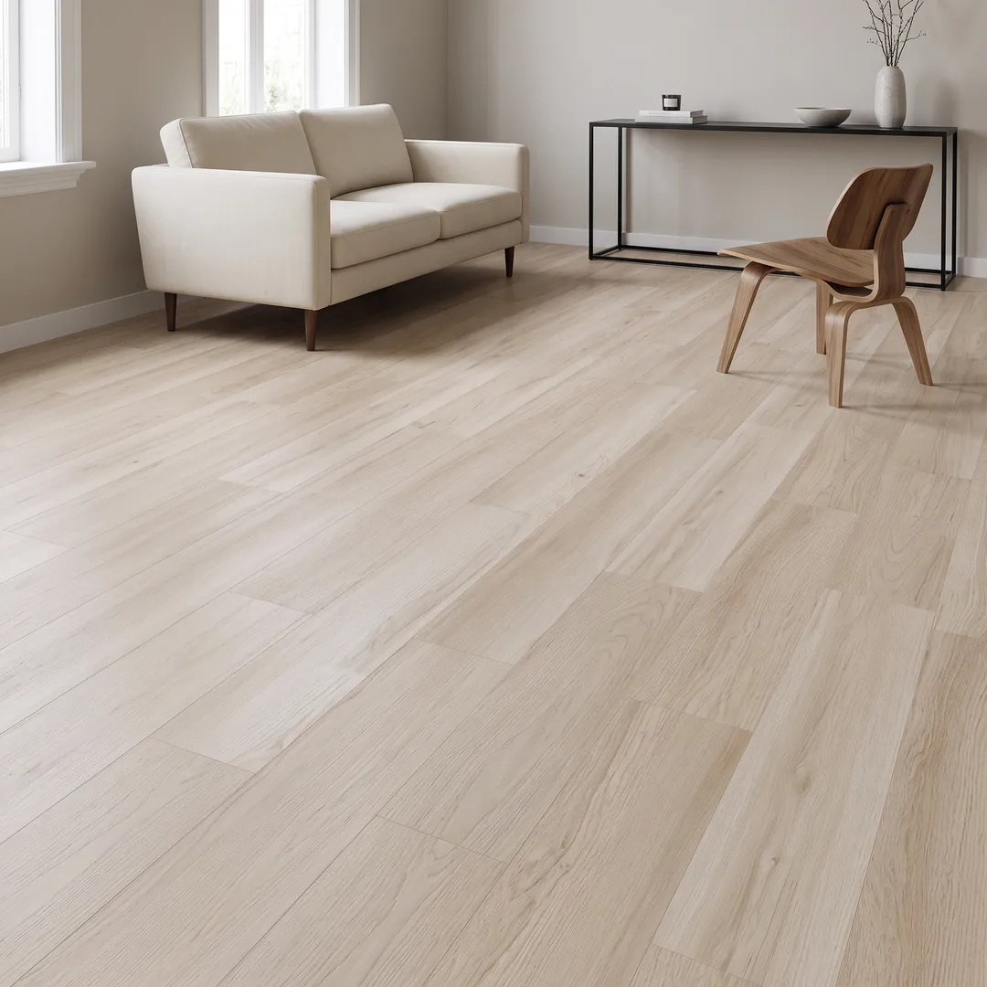 Lifeproof Spring Park Oak 22 MIL x 8.7 in. W x 48 in. L Click Lock Waterproof Luxury Vinyl Plank Flooring (20.1 sq. ft./case), in a room, photo 2 of 2