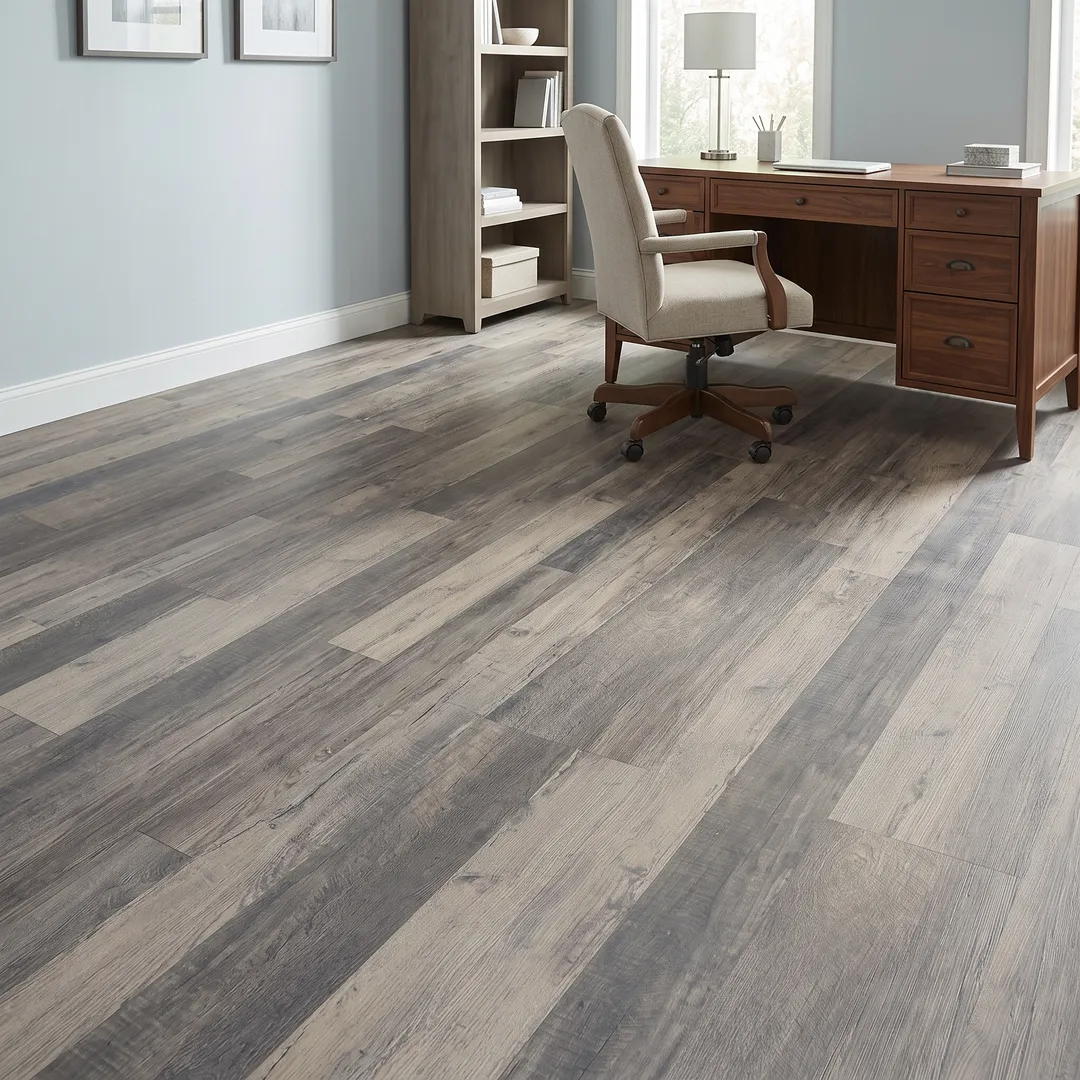 Lifeproof vinyl flooring, Tekoa Oak, in a room, photo 2 of 11