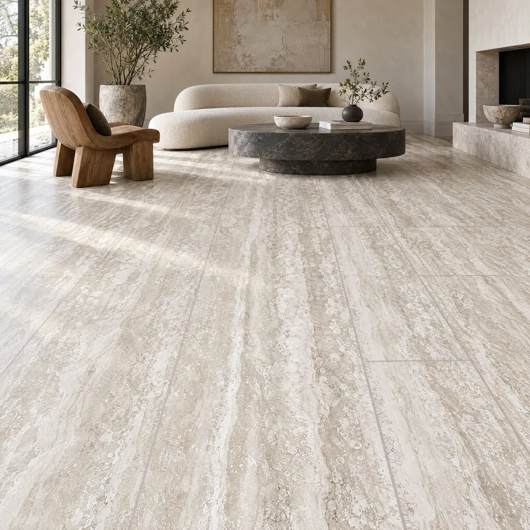 Lifeproof Diagonal Slate Residential/Light Commercial Vinyl Sheet, Sold by 12 ft. Wide x Custom Length, in a room, photo 6 of 8