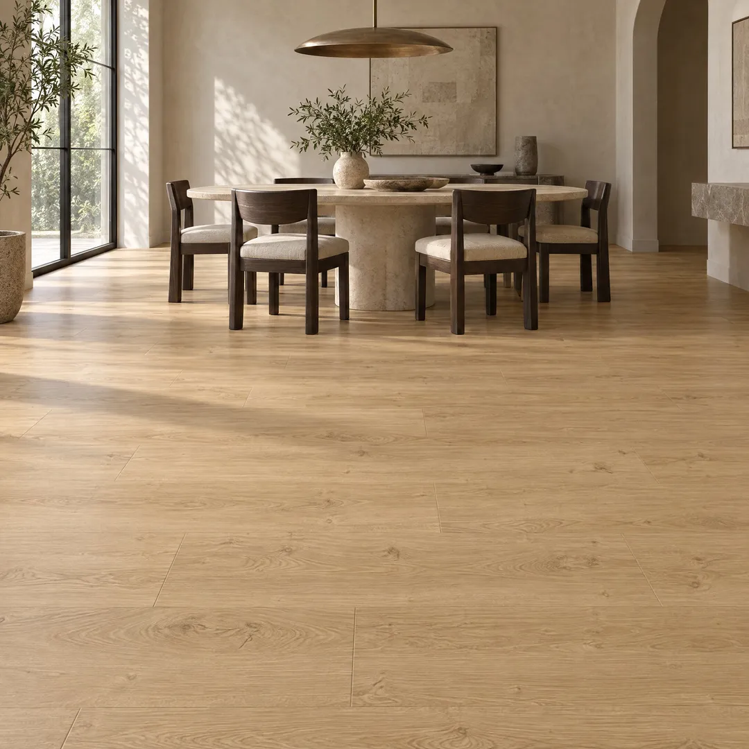 Lifeproof Veladero Oak 22 MIL x 7.1 in. W x 48 in. L Waterproof Click Lock Luxury Vinyl Plank Flooring (524.4 sq. ft./pallet), in a room, photo 2 of 2