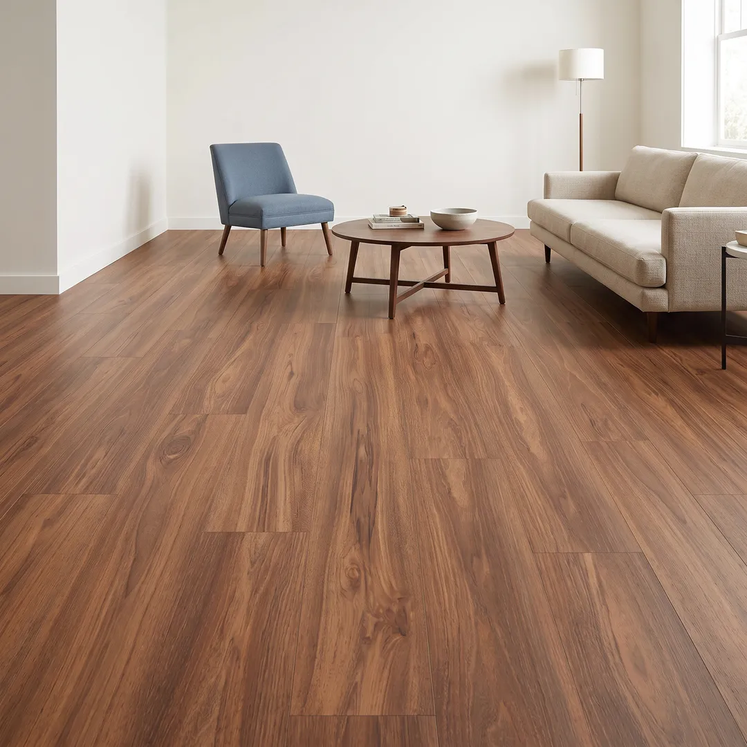 Lifeproof Walnut Glen 22 MIL x 7.4 in. W x 59.5 in. L Waterproof Click Lock Luxury Vinyl Plank Flooring (21.5 sqft/case), in a room, photo 2 of 2