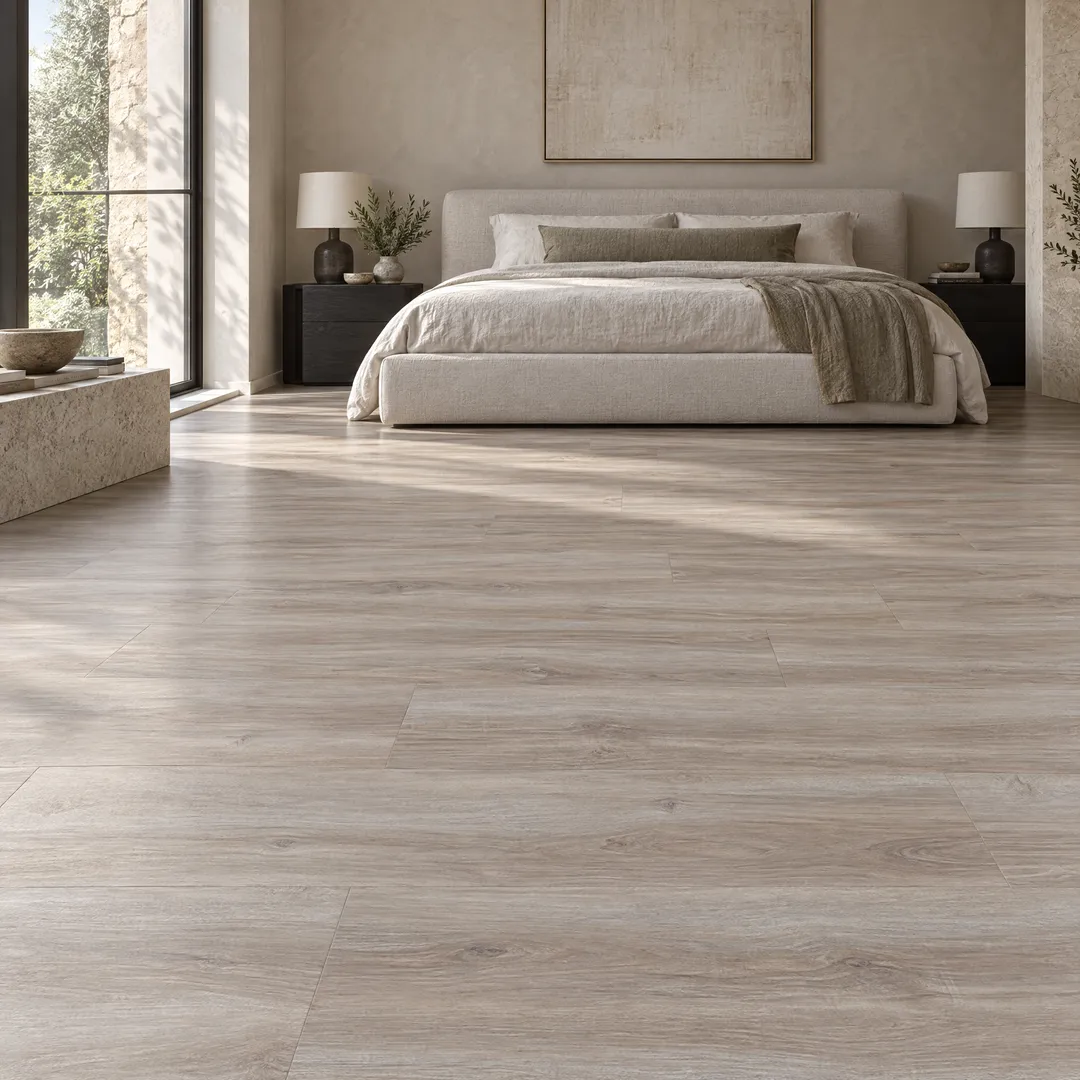 Lifeproof Webb Creek Hickory 22 MIL x 8.7 in. W x 48 in. L Click Lock Waterproof Luxury Vinyl Plank Flooring (20.1 sq. ft./Case), in a room, photo 2 of 2