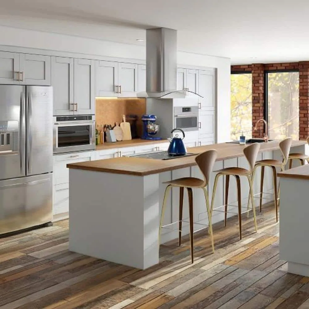 J COLLECTION Cumberland Light Gray Shaker Assembled Base Kitchen Cabinet with a Drawer (36 in. W x 34.5 in. H x 24 in. D), photo 3 of 12
