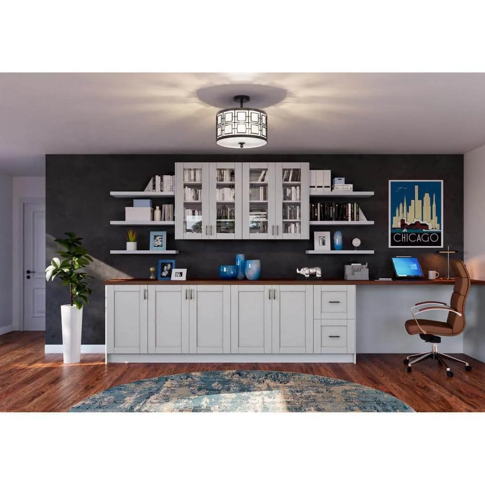 J COLLECTION Cumberland Light Gray Shaker Assembled Base Kitchen Cabinet with a Drawer (36 in. W x 34.5 in. H x 24 in. D), photo 6 of 12