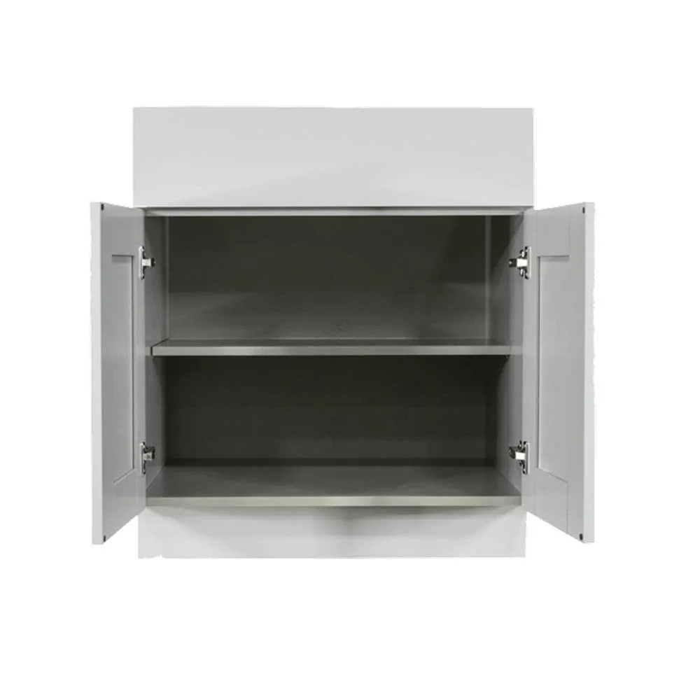 LIFEART CABINETRY Anchester Assembled 27x34.5x24 in. Base Cabinet with 2 Doors and 1 Drawer in Light Gray, photo 2 of 6