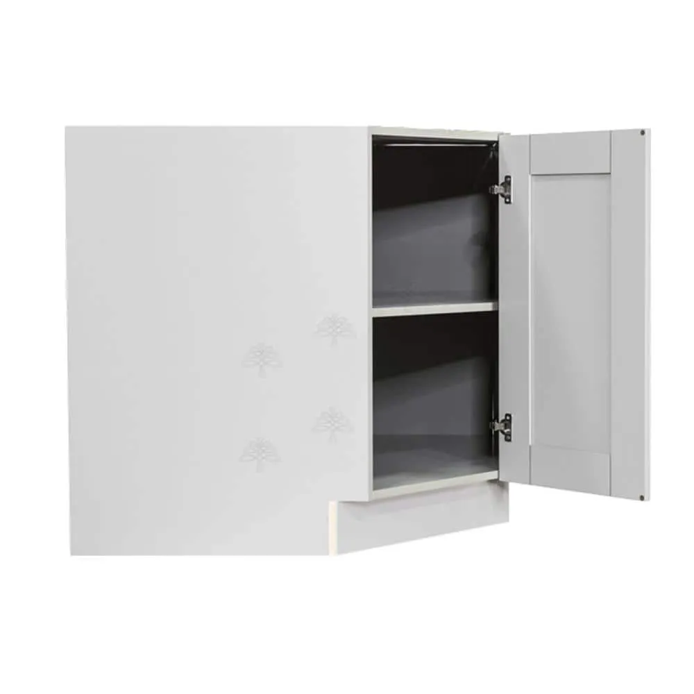 LIFEART CABINETRY Anchester Assembled 36x34.5x24 in. Base Diagonal Cabinet in Light Gray, photo 4 of 9