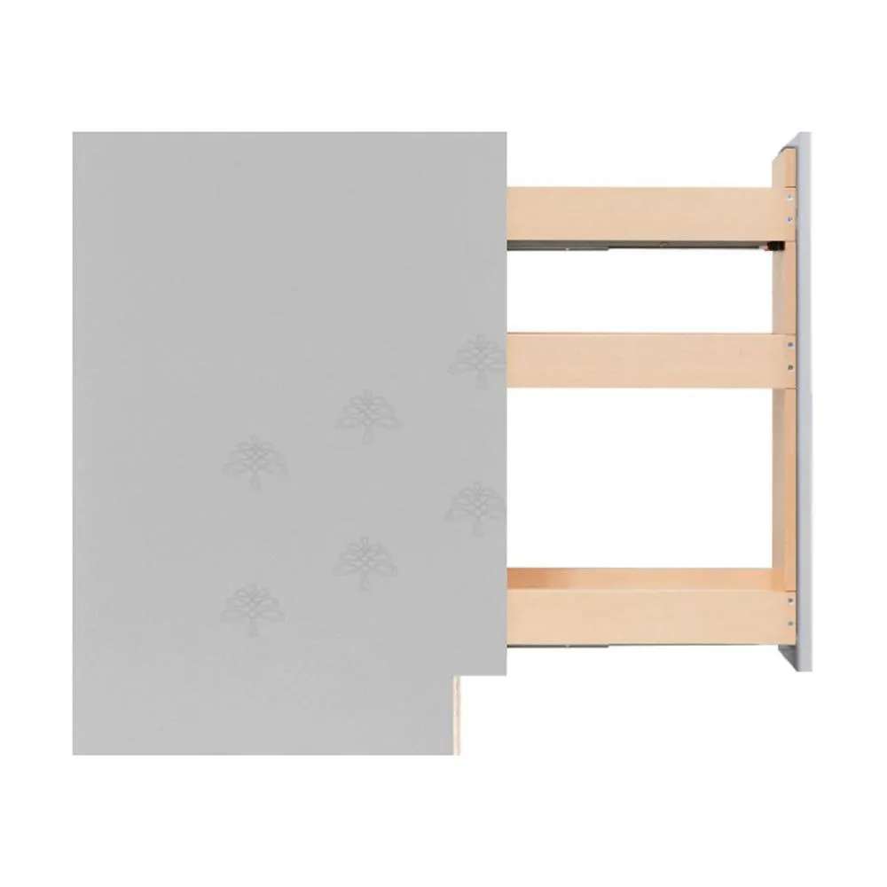 LIFEART CABINETRY Anchester Assembled 6x34.5x24 in. Base Spice Drawer Cabinet in Light Gray, photo 3 of 6