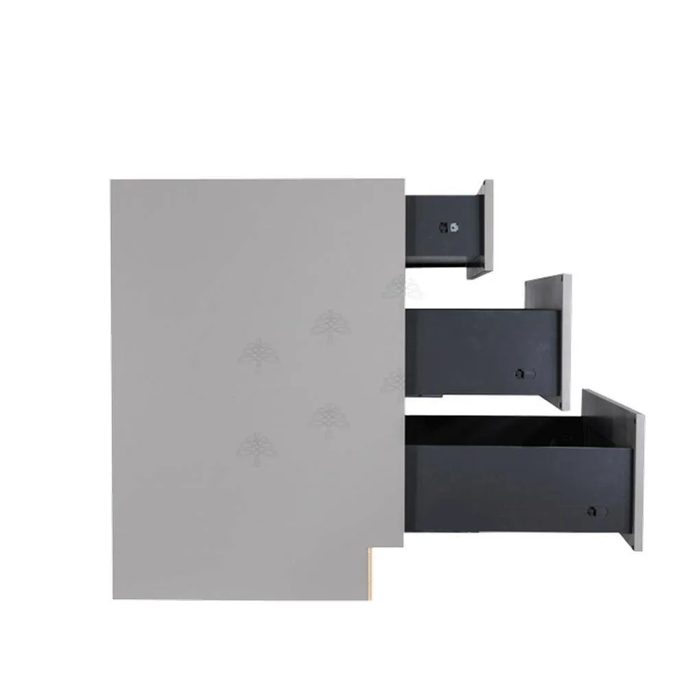 LIFEART CABINETRY Anchester Assembled 30x34.5x24 in. Base Cabinet with 3 Drawers in Light Gray, photo 3 of 6