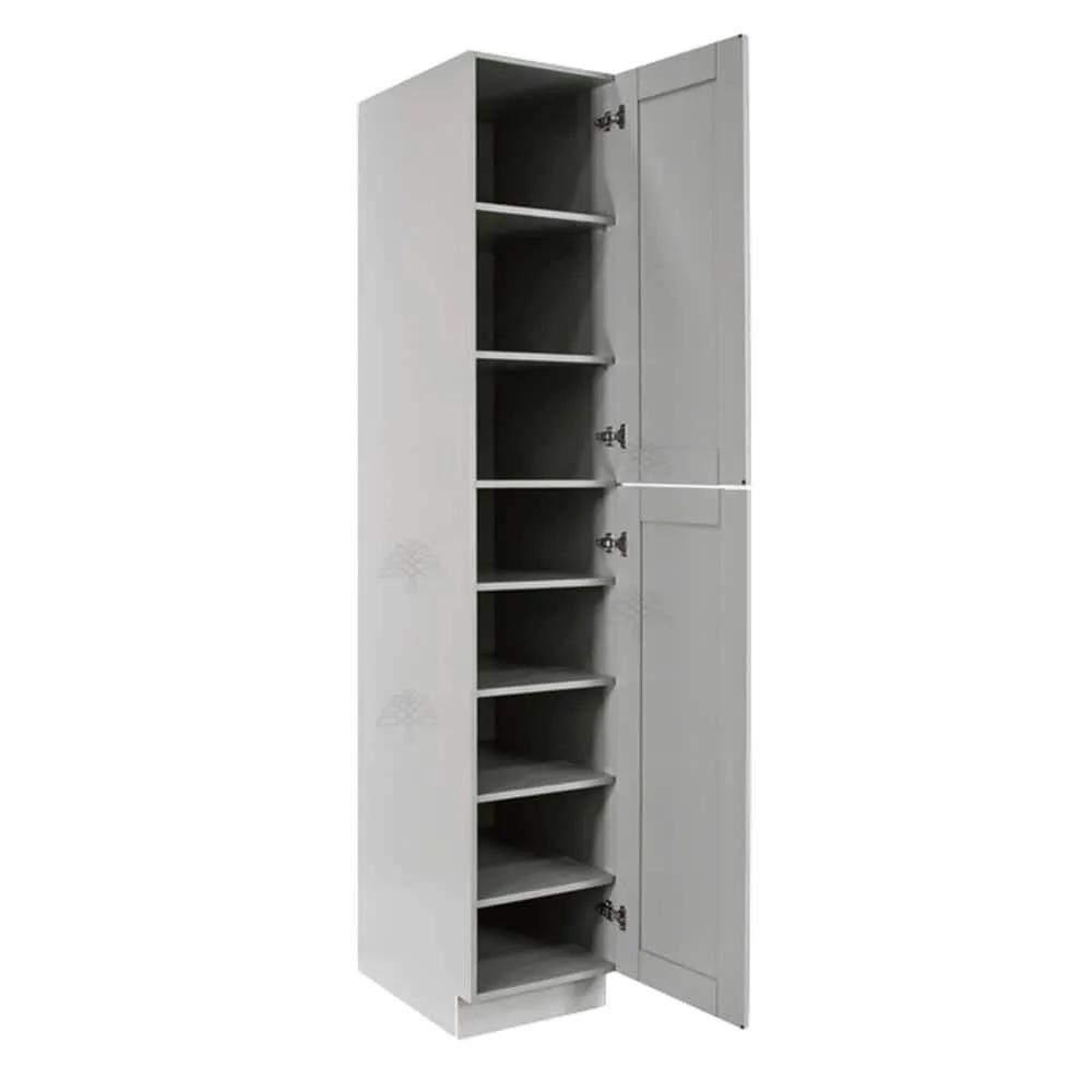 LIFEART CABINETRY Anchester Assembled 18 in. x 84 in. x 27 in. Tall Pantry with 2 Doors in Light Gray, photo 3 of 6