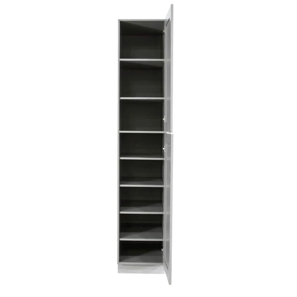 LIFEART CABINETRY Anchester Assembled 18 in. x 84 in. x 27 in. Tall Pantry with 2 Doors in Light Gray, photo 2 of 6