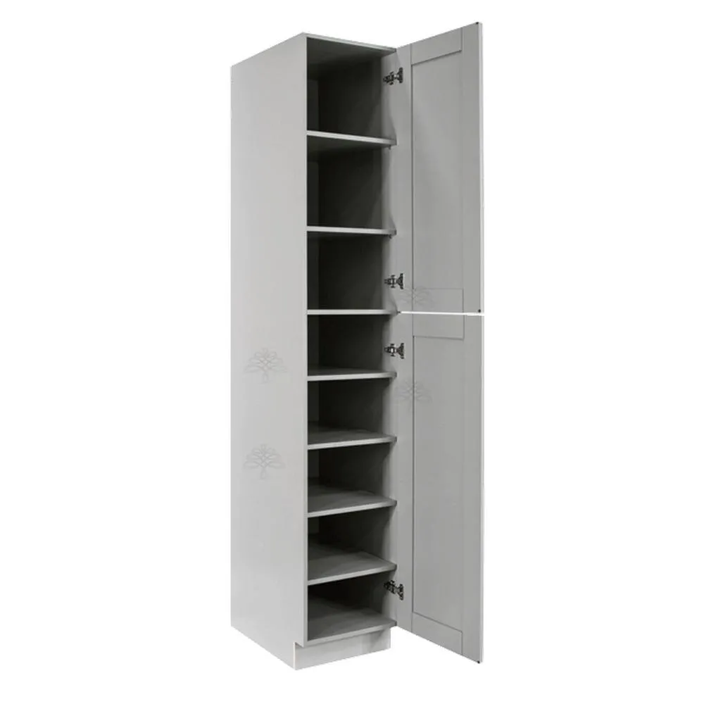 LIFEART CABINETRY Anchester Assembled 18 in. x 90 in. x 27 in. Tall Pantry with 2 Doors in Light Gray, photo 3 of 6